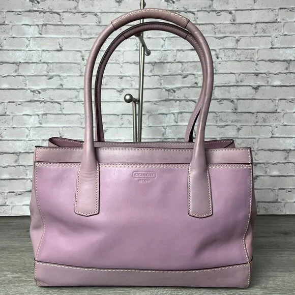 Vintage Y2k Coach Madeline Lilac Handbag Shoulder Bag 2482 - Picture 2 of 6